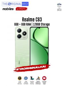 Realme C63 - 6GB RAM - 128GB Storage - PTA Approved - 12 Months Warranty - Green - The Original Bro Mobiles - TOB42
